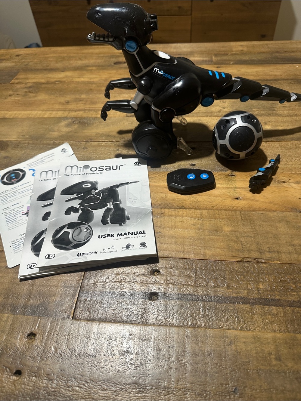 Miposaur Smart Robotic Dinosaur - Black with Blue Accents